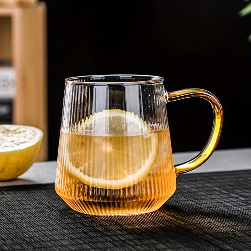 12,3 oz průhledné sklo s rukojetí Žáruvzdorný šálek na kávu Retro Smoothie šálek Velmi vhodný pro víno Chlazené pivo Káva Whisky Koktejly atd.. so