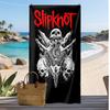 Slipknot Aufdruck Schnelltrocknendes Strandtuch Super Saugfähig Weich Leichtes Badetuch für Pool Sommer Reisen