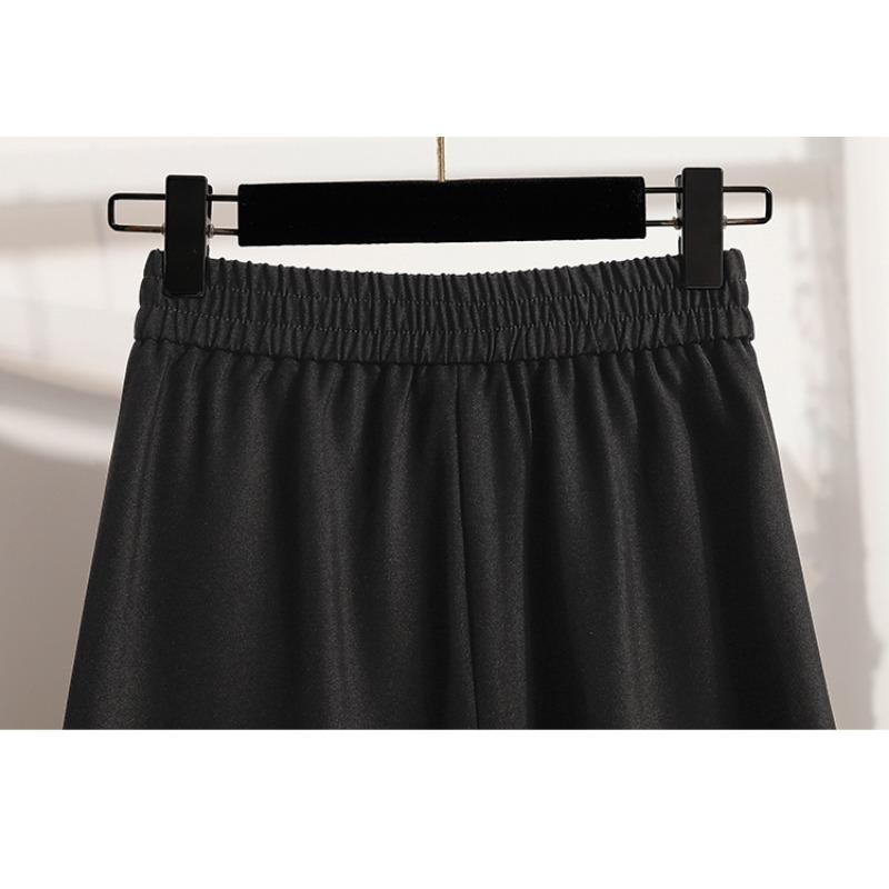 DIMANAF 2025 Plus Size Summer Elastic Skirts Casual Women Loose A-Line Skirt Pleated High Waist Fashion Vintage Maxi