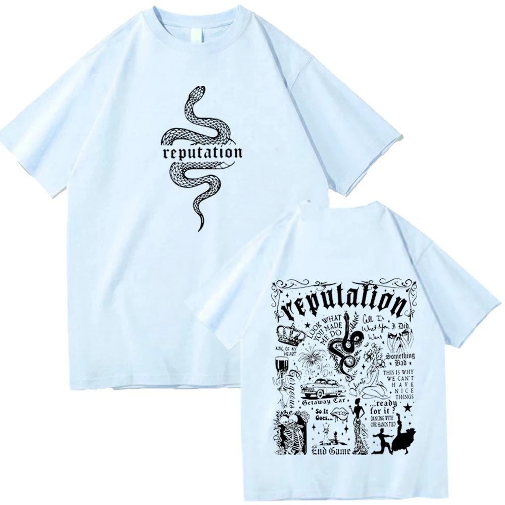 Taylor Reputation Shirt Reputation Music Shirt Taylor Merch Gift For Swiftie O-Neck Short Sleeve Shirts Unisex