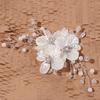 Crystal Pearl Flower Bride Headdress White Wedding Hairpin New Bridal Headwear  Hair Jewelry
