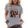 Vintage Girl Group Print Tshirt Short Sleeve Crew Neck Casual Top for Women Unisex Korean Ulzzang Trend Tshirts Fan Gifts