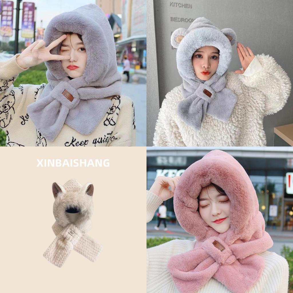 Fleece Hat And Scarf Combo For Women Windproof And Insulated Winter Wear