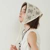 [Fromwhere]_ Knitted Kerchief & Wrap Set Beige