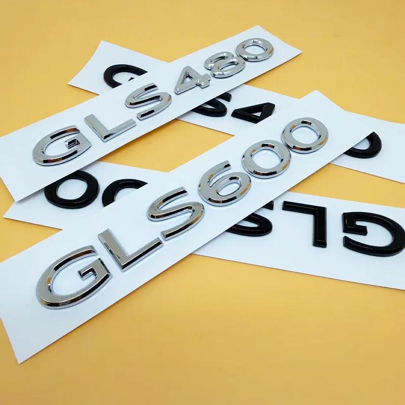 New Chrome Black GLS480 GLS600 V12 Letters Emblem for Mercedes Benz Maybach Car Fender Trunk Rear X167 Logo Sticker Accessories