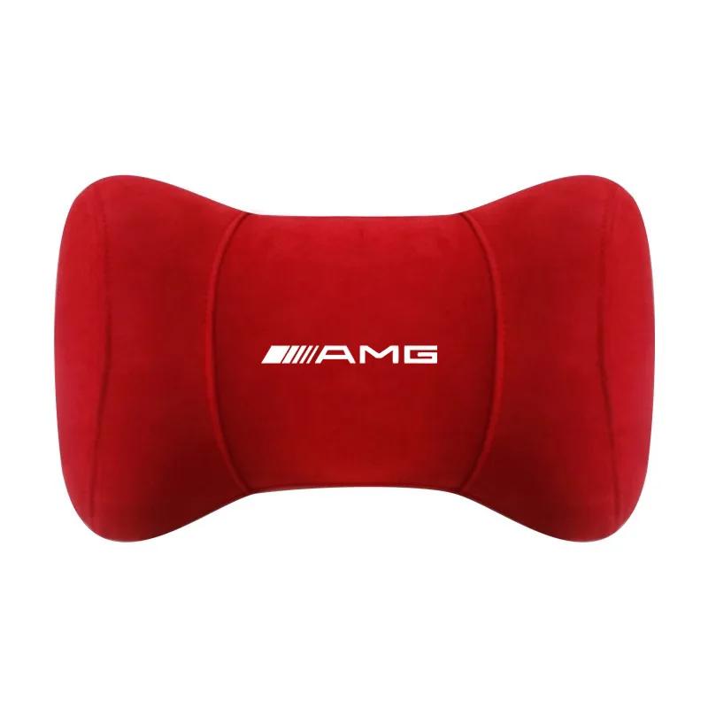 GLC GLB Auto Wildleder Kopfstütze Nackenstütze Auto Sitzzubehör Für Mercedes Benz AMG W206 W204 W205 W212 W213 W221 W222 W223 W25