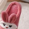 Winter Rabbit Slippers Kids Girls Boys Home Shoes Baby Fur Slides Cotton Indoor Warm Fluffy House Children Unicorn Slipper