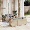 VidaXL Garden Lounge Set with Cushions 6 Pcs, Patio Sofas, Patio Furniture Set, Outdoor Furniture, Beige 3224890