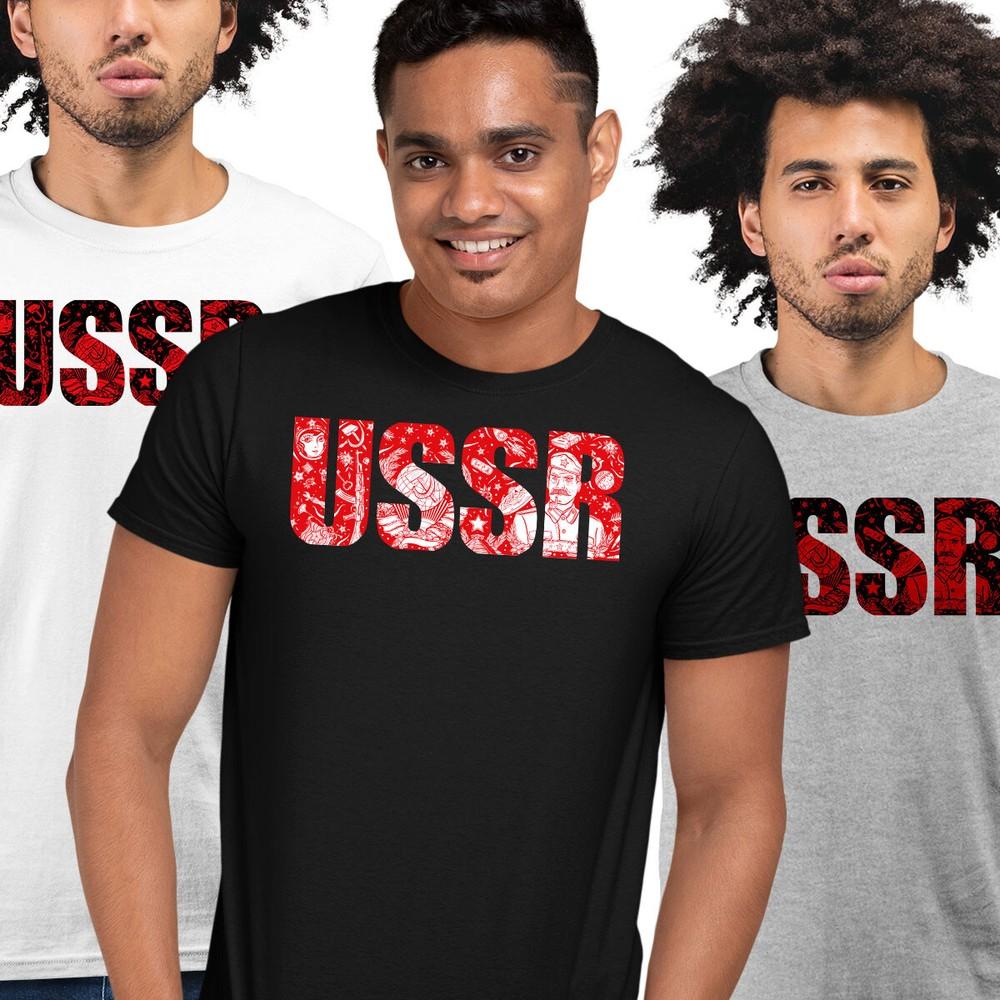 USSR Propaganda tShirt Nostalgic design Communism symbols tshirt L