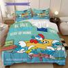 Smurf Adventure Blue Fantasy Threepiece Set 1 Duvet Cover 2 Pillowcase Without Core Soft And Comfortable Duvet Cover And Pillowcase