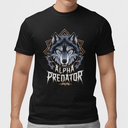 Alpha Predator Wolf T Shirt Fierce Animal Graphic Tee Unisex Streetwear Gift Top XXL