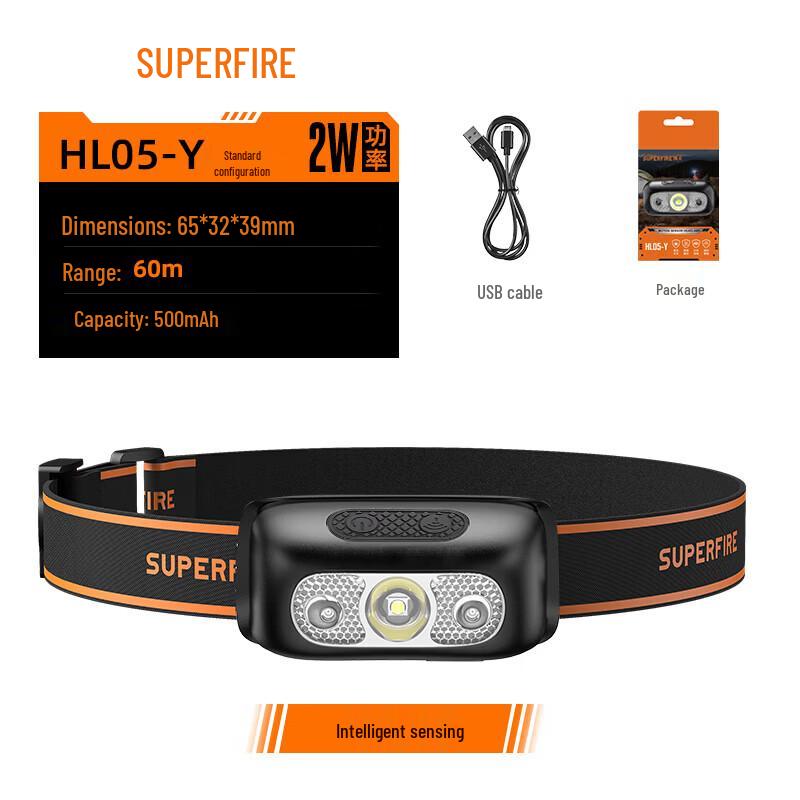 SupFire HL05-Y LED Rechargeable Headlamp