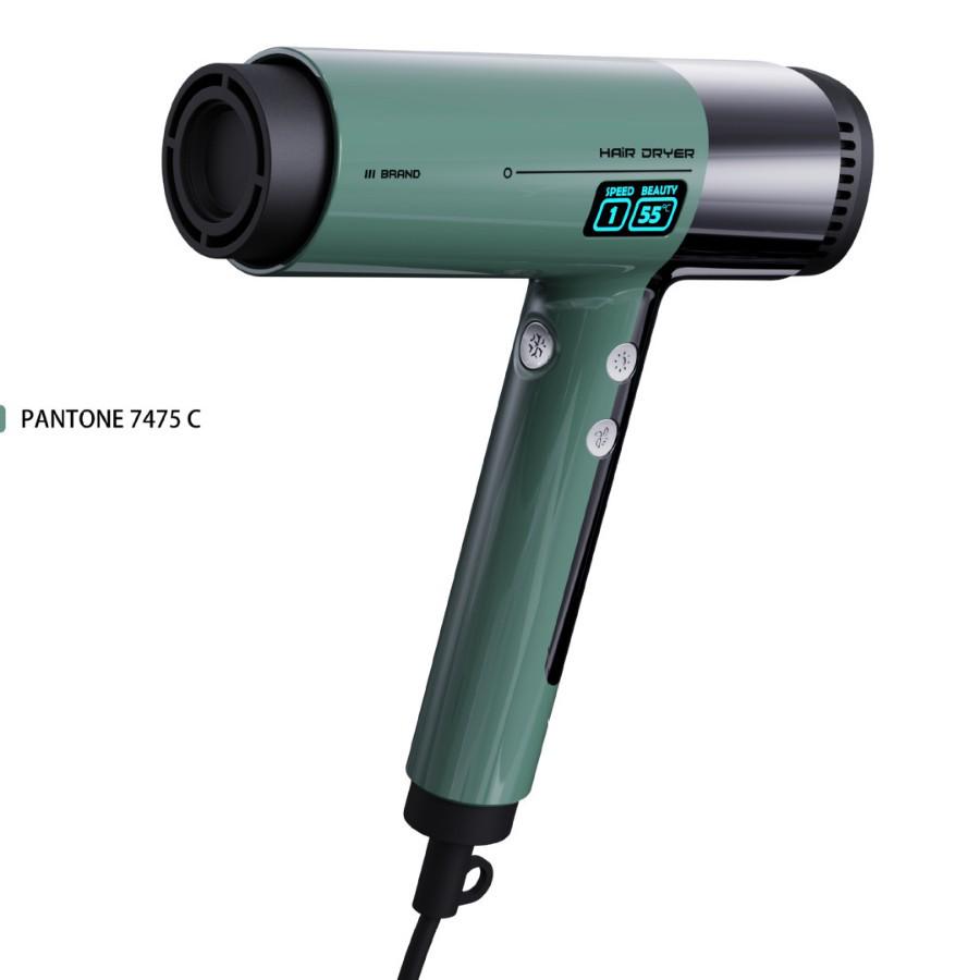 Профессиональный высокоскоростной фен с бесщеточным двигателем и мощным потоком воздуха Orange (Glossy)