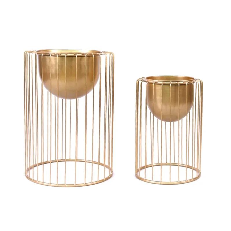 Outdoor European Stand Flower Wrought Iron Round Floor-standing Green Flower Pot Stand Living Room Storage Bedroom Flower Stand