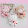 Jucărie de pluș adorabilă mini ursuleț breloc Urs ciupercă 12cm Roz Alb Bej