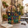 Bohemian Print Tote Bag Fashion Casual Large Capacity Travel Shopping Shoulder Handbag