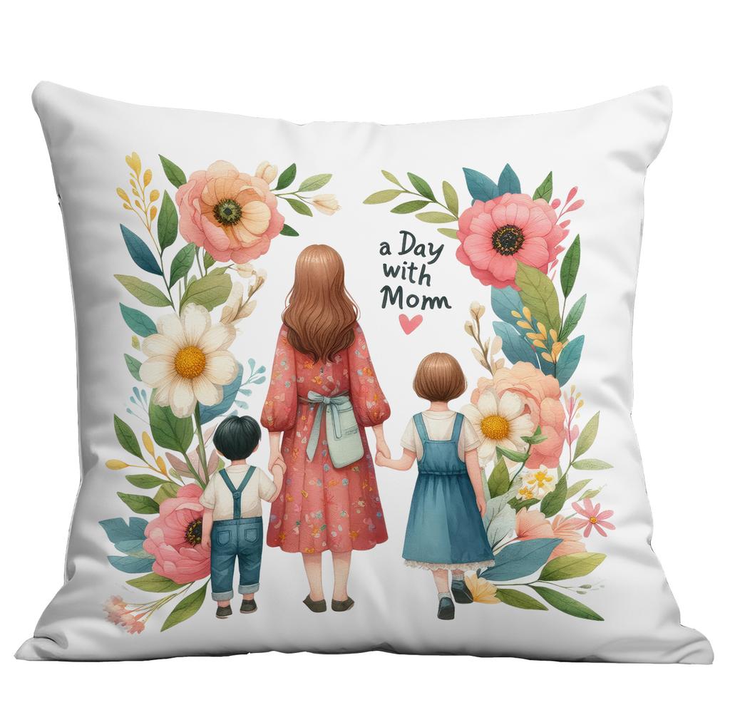 Ny Morsdag Blomma Kuddfodral Festlig Hem Vardagsrum Soffa Kudde Kuddfodral Dekoration