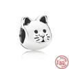 925 Copper Cute Animal Series Cat Dog Elephant Unicorn Bird Pendant Lucky Beads Fit Original Pantaro Charms Bracelet DIY Zircon
