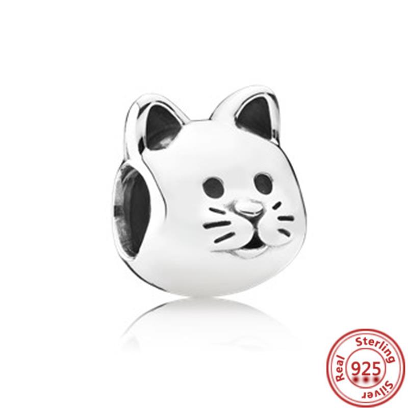 925 Copper Cute Animal Series Cat Dog Elephant Unicorn Bird Pendant Lucky Beads Fit Original Pantaro Charms Bracelet DIY Zircon