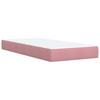 vidaXL Box Spring Bed with Mattress Pink 90x200 cm Velvet