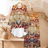 Distressed Floral Print Two Piece Outfit Women Long Sleeve Irregular Hem Tunic Top Wide Leg Pants Casual Matching Set