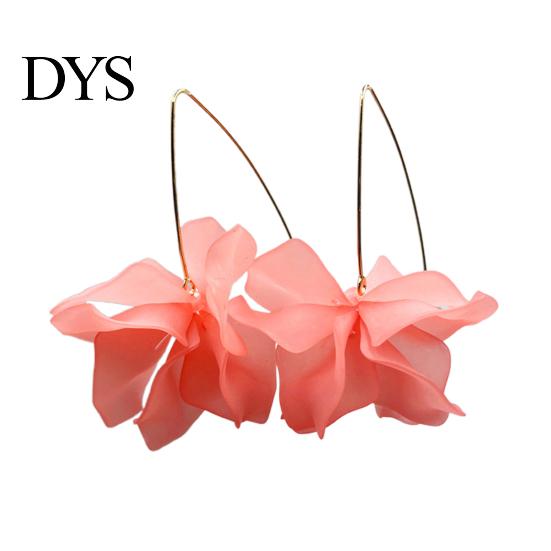 Blumenohrringe 1 Paar Haken Böhmischer Schmuck Übertrieben Bankett Handgefertigt Blütenblatt für den täglichen Gebrauch Hochzeit Dating