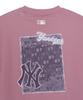Emelbi Vintage Denim-Like Monotive Oversized Short Sleeve T-Shirt Ny (Pink)