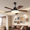 Nordic Industrial-Style Silent Ceiling Fan Chandelier for Home or Commercial Use