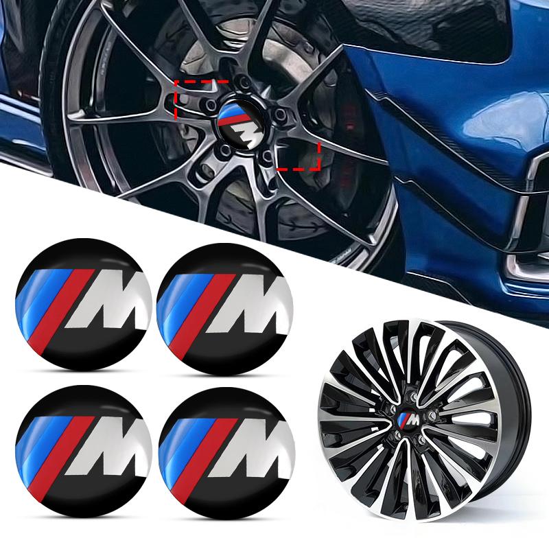 4PCS/SET Car Scratch Proof Car Hub Cap Sticker Kit For BMW-M M3 M4 M5 M6 F20 F30 G20 F31 F34 F10 G30 F11 F25 X1 X2 X3 X4 X5 X6 X7 I3 5 Car Accessories