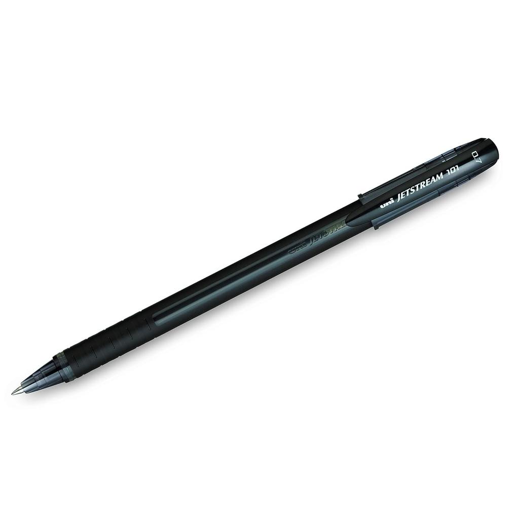 uni-ball Jetstream SX-101 0.7mm Black Ink Roller Ball Pen Pack of 6 for Office, School & Home Use