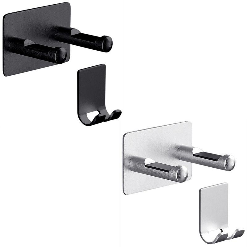 Space Aluminium Storage Bracket Hanger Organizer Silver Bathroom Wall Mount Universal Rustproof Free Punch Hair Dryer Holder