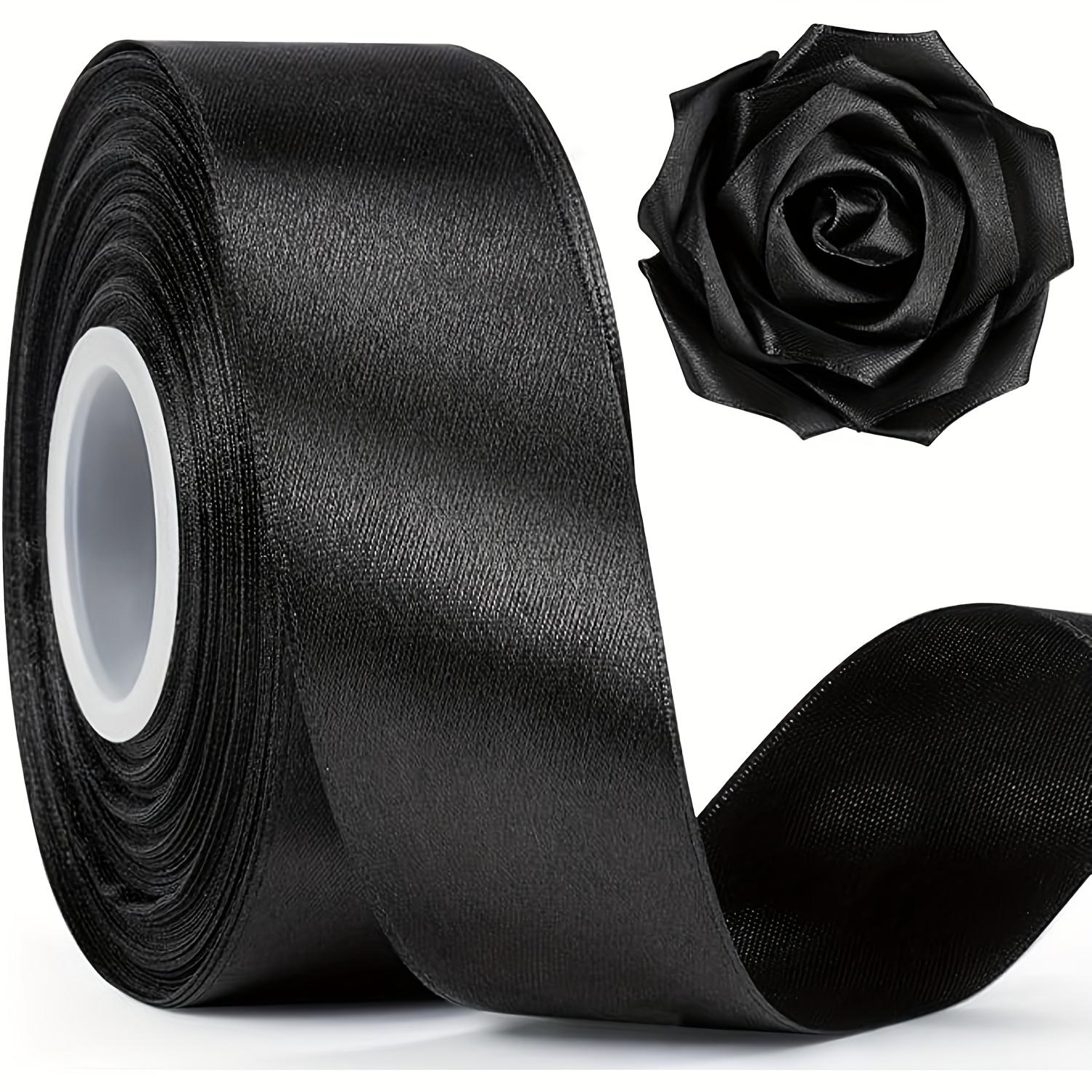 

Ярко-желтая атласная лента из полиэстера, Идеально подходит для рукоделия, упаковки подарков, свадебного декора и DIY-лента для рукоделия с ткаными краями, товары для рукоделия 1pc чёрный