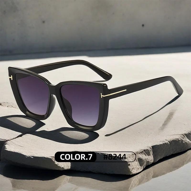 Brand Designer Cat Eye Sunglasses W Omen Vintage High Quality Sun Glasses Fashion Big Frame Cool Sexy Female