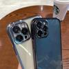 Luxury Square Clear Case For IPhone 14 Plus 13 11 12 Pro Max Mini XR X XS 7 8 SE2 Plating Frame Shockproof Lens Protect Cover