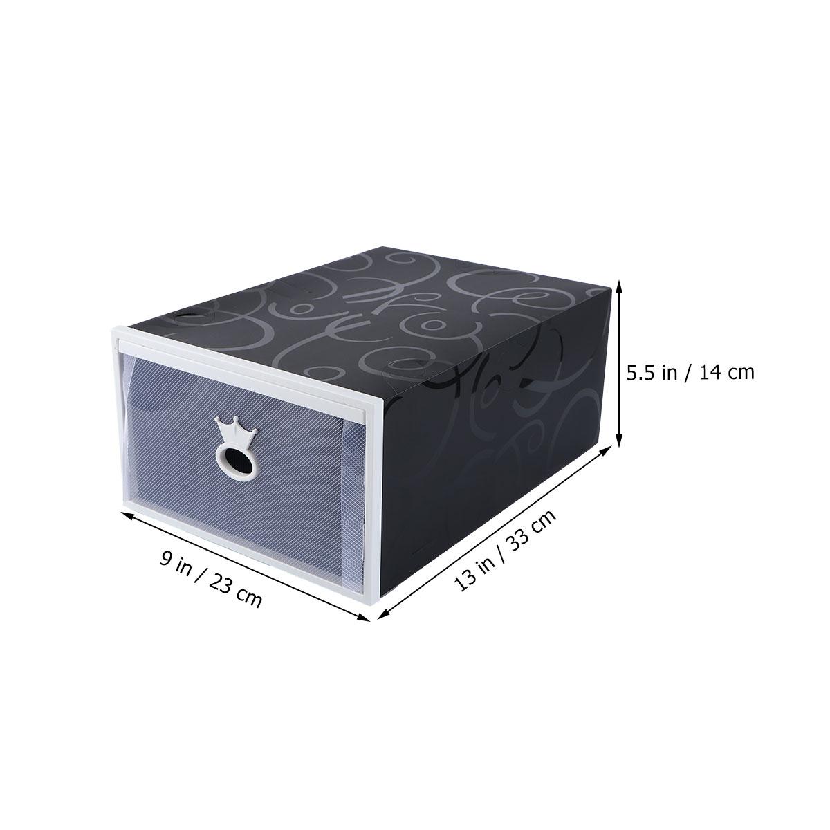 

Shoe Storage Box Foldable Plastic Transparent Organizer Large Capacity Thickened Moisture Proof Insect Proof Easy Clean