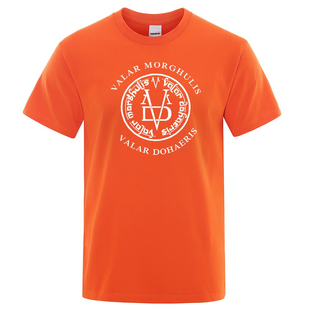 Valar Morghulis & Valar Dohaeris Tshirt Hip Hop Casual T-Shirt Men Short Sleeve 2023 Summer Brand T Shirt Casual Harajuku Tops