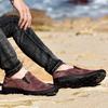 Neueste Hochwertige Herrenschuhe Freizeit Echtes Leder Kuhvelourschuhe Herren Slipper Slip-On Flats Freizeitschuhe Outdoor Wanderschuhe