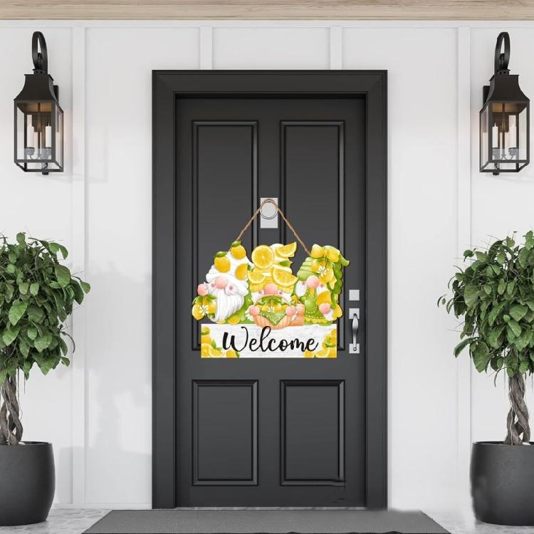 Decorative Welcome Spring Hangings Sign Handmade Woods Door Decorations