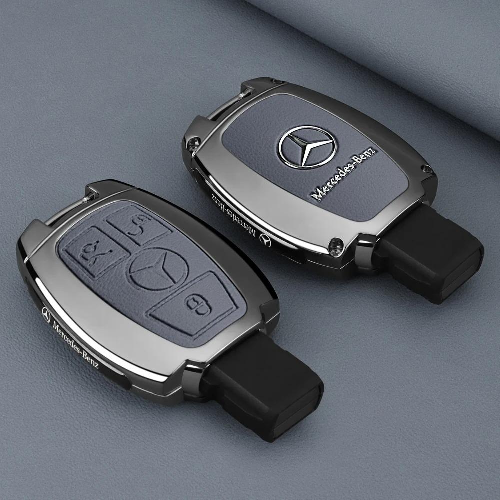 Car Key Case Cover Bag Keychain Shell Fod Suede Leather For Mercedes Benz A B C S Class AMG GLA CLA GLC W176 W221 W204 W205 PQRST1