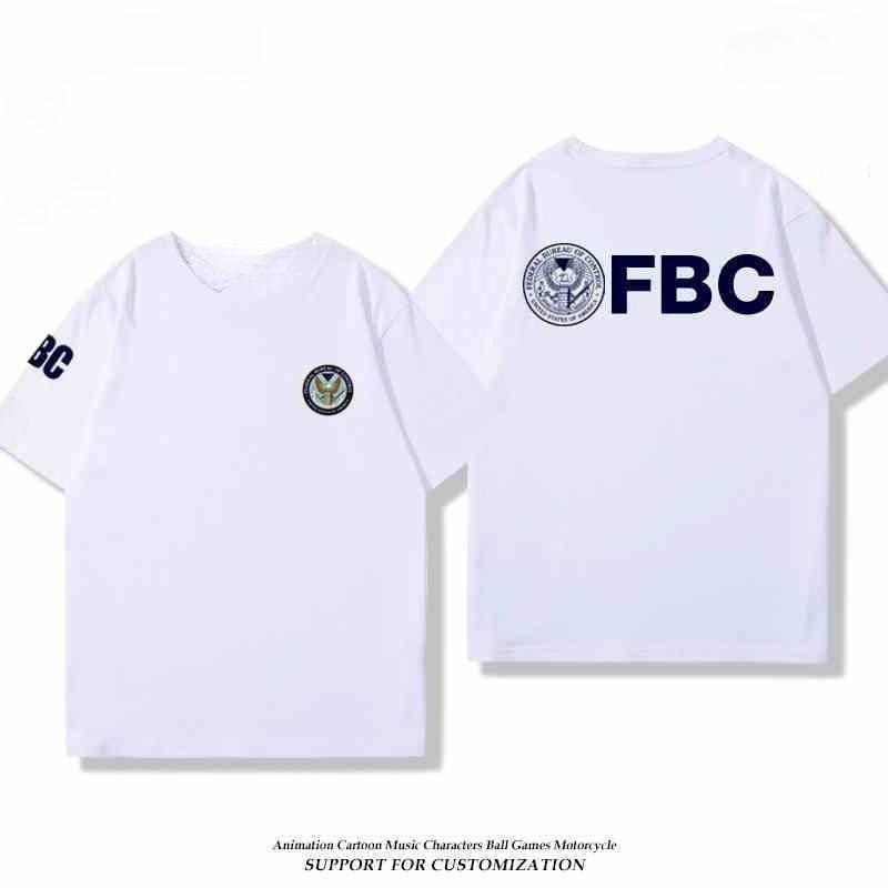 2026 Federal Bureau of Control FBC Paranormale Organisation Unisex und Damen Kurzarm T-Shirt Sommer Vielseitiges Baumwoll Oberteil