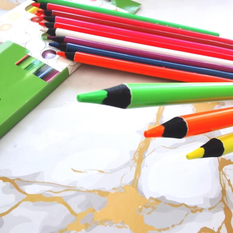 12Pcs Wood Colorful Pencils, Pre-sharpened Coloring Pencils 12 Color Drawing Pencils for Kid Coloring Book, Scrapbooking