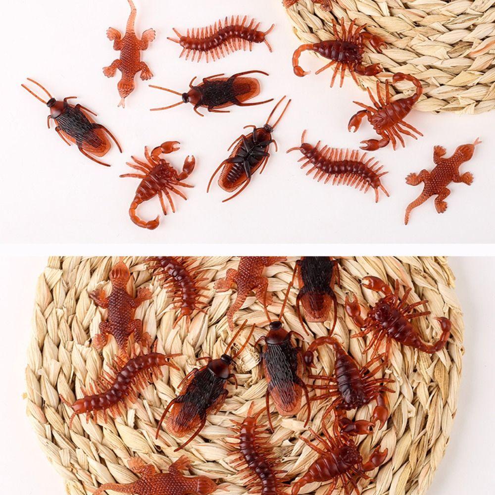 20Pcs Rubber Scorpion Fake Cockroach PVC Simulated Insects High Quality Cockroach Model Toy
