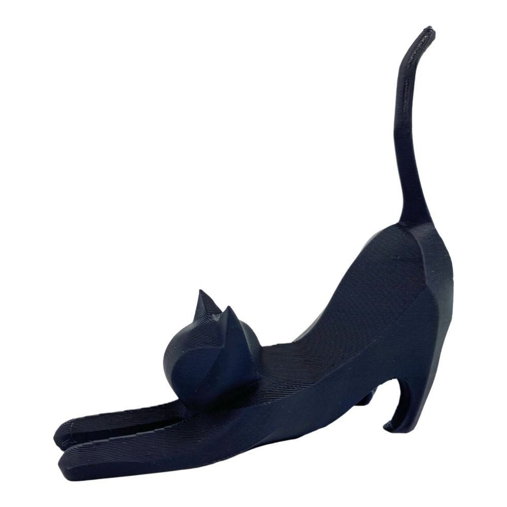 Exquisite Resin Cat Sculpture 3D Printed Cat Sculpture Ornament Ring Storage Rack  Bedroom Decor