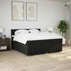 Boxspringbett mit Matratze Schwarz 180 x 200 cm Stoff