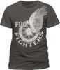 Unisex Shirt Cotton Oversize Large Size Official Foo Fighters Winged Wheel S Charcoal T Foo Fighters Tee