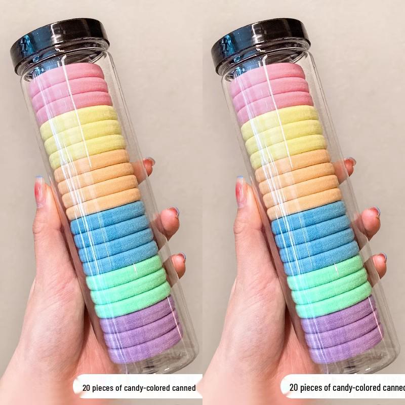 Women's Seamless Rubber Band Hair Tie - 2025 New High Ponytail, Simple Design with Leather Cover