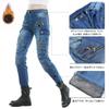 RENHE Winter Motorcycle Warm and Size XS Women's Pants, Comfortable, Fleece-Lined, Straight-Fit, Blue,