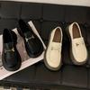 Platform-soled loafers women's new popular women's shoes, small leather shoes, versatile shoes, black single shoes