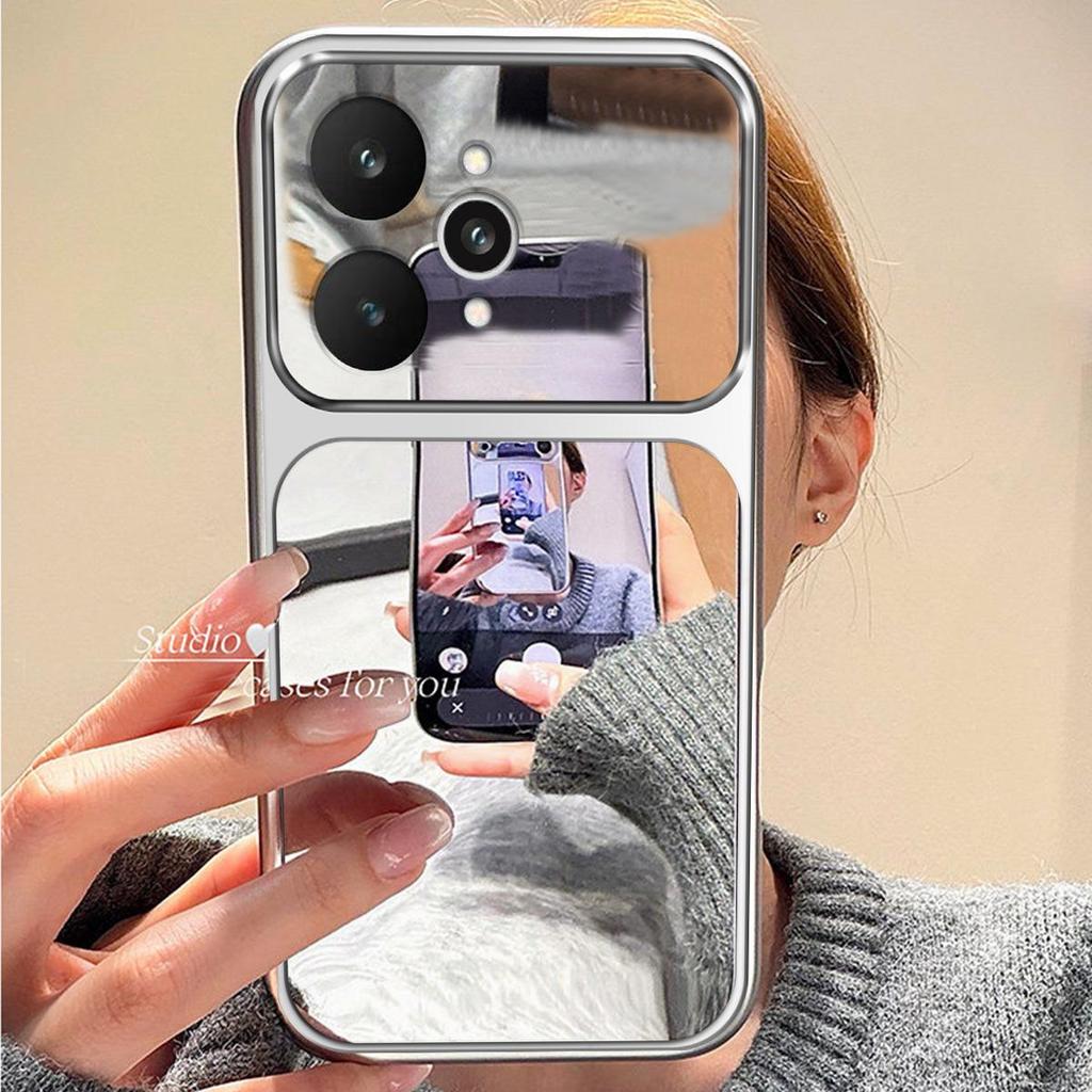 Case for realme 15 5G,15 Pro 5G Trending Big Window Cover Mirror Phone Casing
