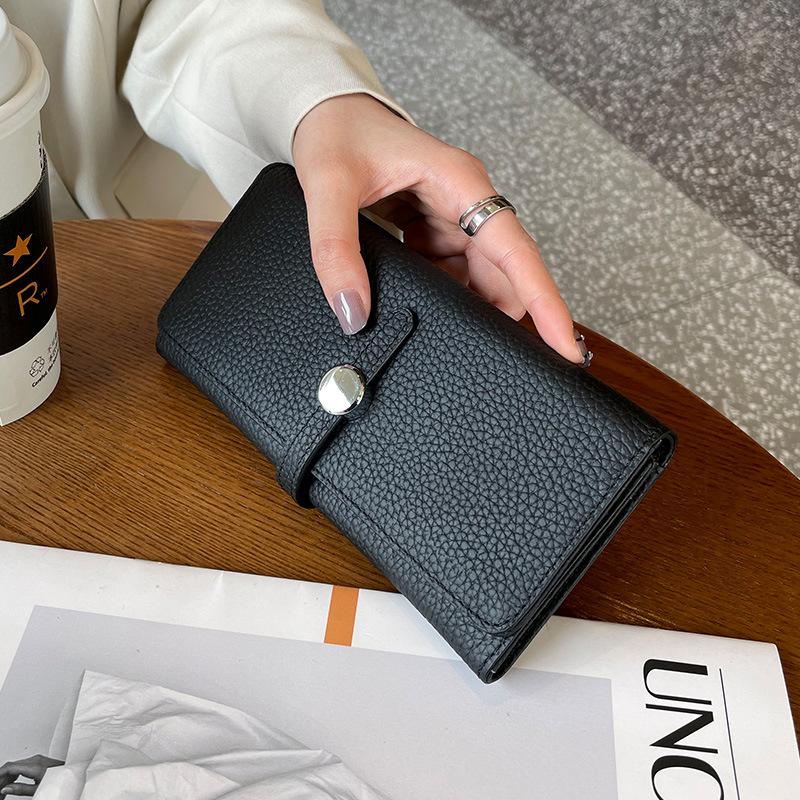 Genuine Leather Wallet Women Long Clutch Fashion Luxury Brand Ladies Purses Card Holder Zipper Coin Pocket  Billfold